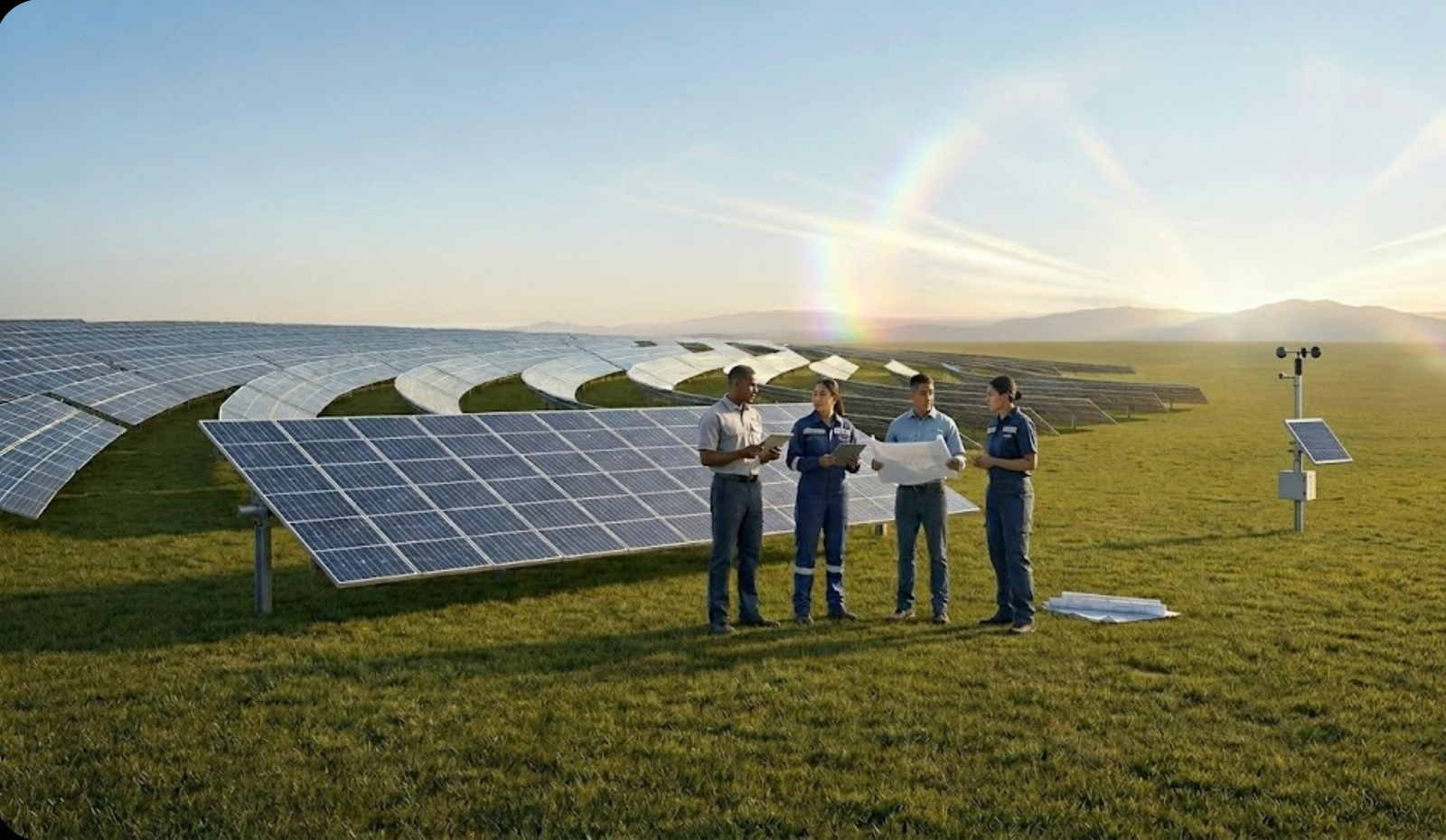 AGILE Consulting Engineers team working on renewable energy project